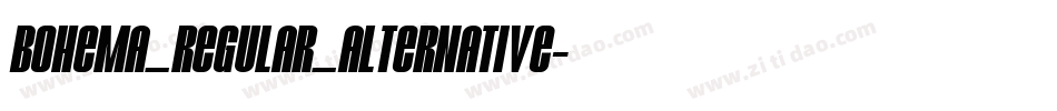 bohema_regular_alternative字体转换