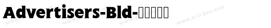 Advertisers-Bld字体转换