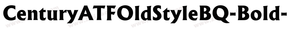 CenturyATFOldStyleBQ-Bold字体转换