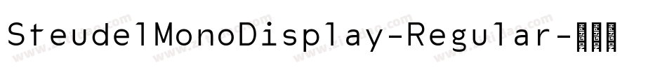 SteudelMonoDisplay-Regular字体转换