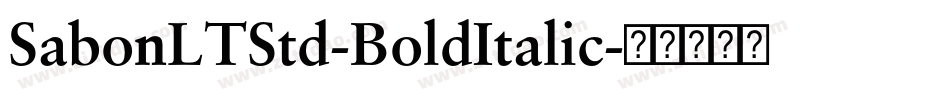 SabonLTStd-BoldItalic字体转换