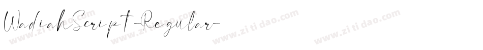 WadiahScript-Regular字体转换