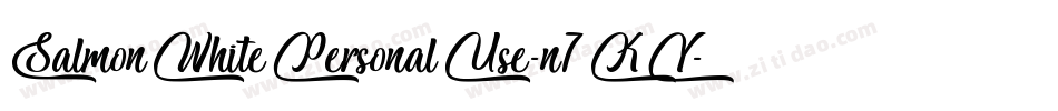 SalmonWhitePersonalUse-n7KY字体转换