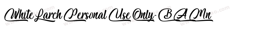 WhiteLarchPersonalUseOnly-BAMn字体转换