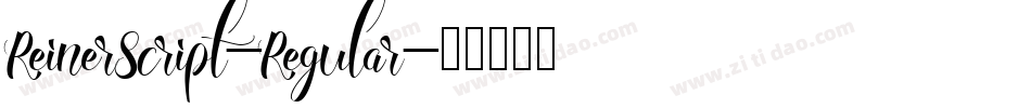 ReinerScript-Regular字体转换