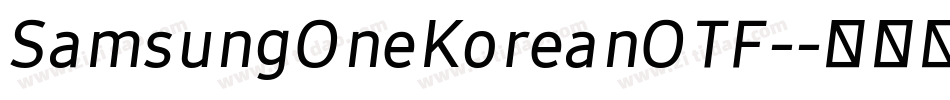 SamsungOneKoreanOTF-字体转换
