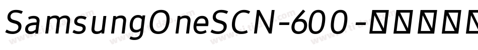 SamsungOneSCN-600字体转换