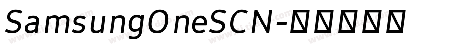 SamsungOneSCN字体转换
