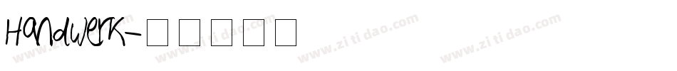 Handwerk字体转换