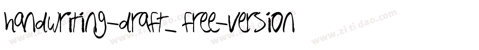 handwriting-draft_free-version字体转换