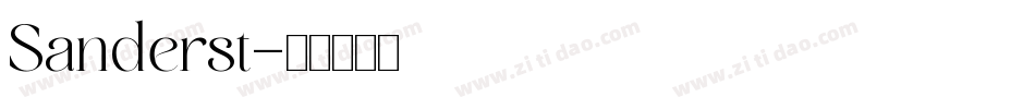 Sanderst字体转换