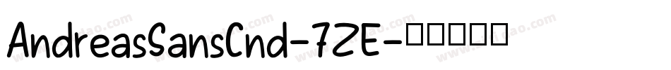 AndreasSansCnd-7ZE字体转换