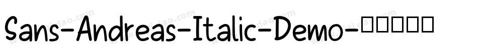 Sans-Andreas-Italic-Demo字体转换