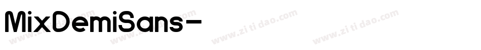 MixDemiSans字体转换
