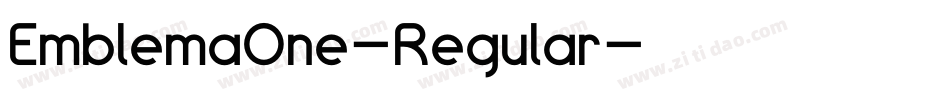 EmblemaOne-Regular字体转换