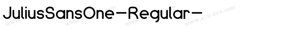 JuliusSansOne-Regular字体转换