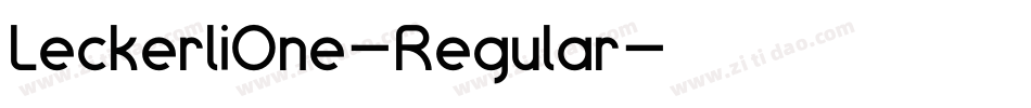 LeckerliOne-Regular字体转换