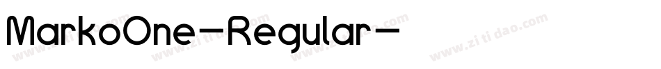 MarkoOne-Regular字体转换