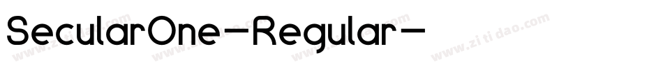 SecularOne-Regular字体转换