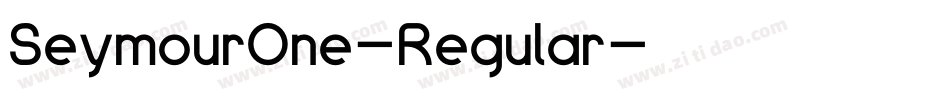 SeymourOne-Regular字体转换