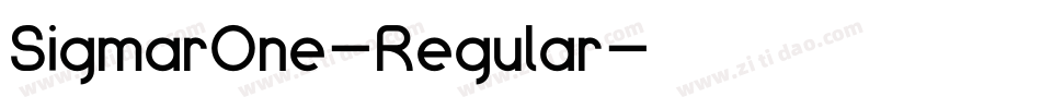 SigmarOne-Regular字体转换