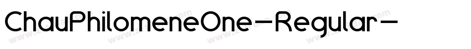 ChauPhilomeneOne-Regular字体转换
