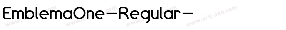 EmblemaOne-Regular字体转换