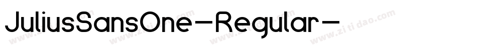 JuliusSansOne-Regular字体转换