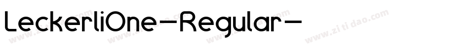 LeckerliOne-Regular字体转换