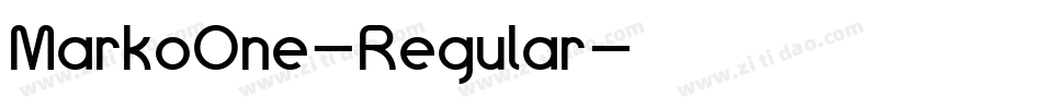 MarkoOne-Regular字体转换