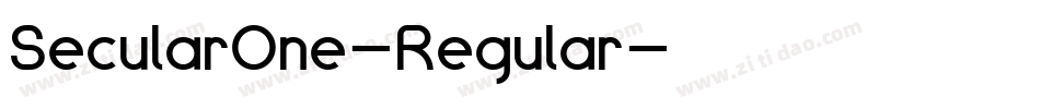 SecularOne-Regular字体转换