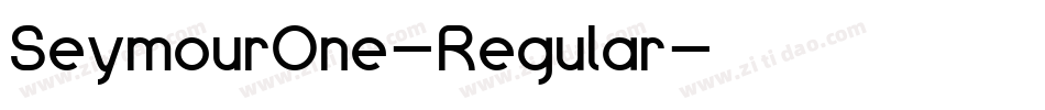 SeymourOne-Regular字体转换