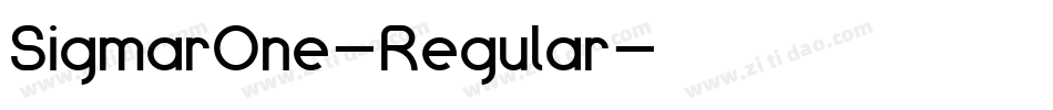 SigmarOne-Regular字体转换
