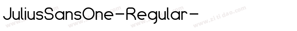 JuliusSansOne-Regular字体转换