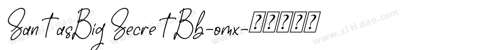 SantasBigSecretBb-omx字体转换