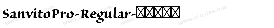 SanvitoPro-Regular字体转换