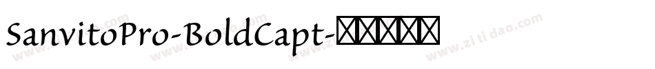 SanvitoPro-BoldCapt字体转换
