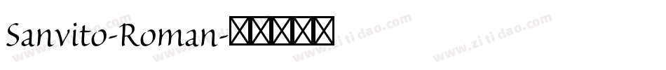 Sanvito-Roman字体转换