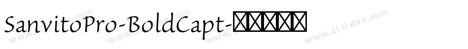 SanvitoPro-BoldCapt字体转换