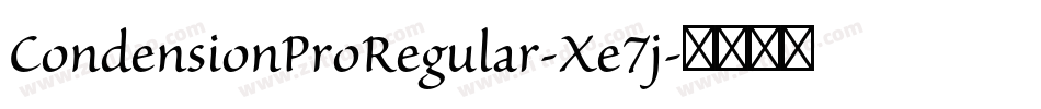 CondensionProRegular-Xe7j字体转换