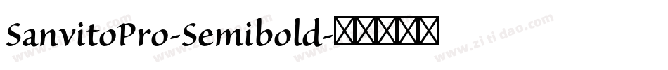 SanvitoPro-Semibold字体转换