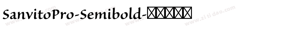 SanvitoPro-Semibold字体转换