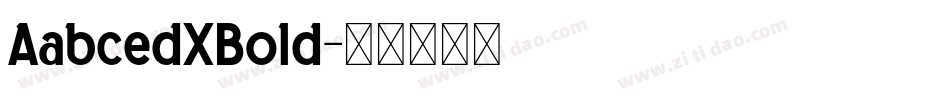 AabcedXBold字体转换