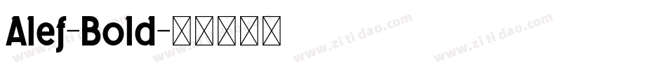 Alef-Bold字体转换