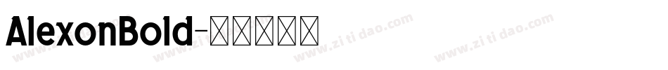 AlexonBold字体转换