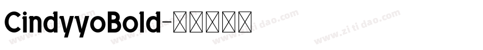 CindyyoBold字体转换
