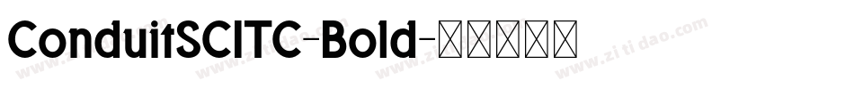 ConduitSCITC-Bold字体转换