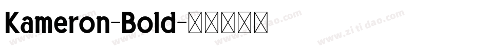 Kameron-Bold字体转换