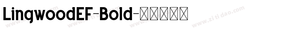 LingwoodEF-Bold字体转换