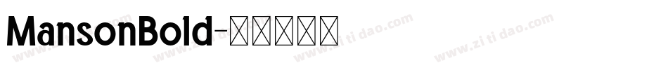 MansonBold字体转换